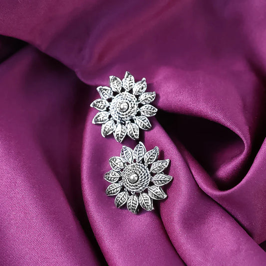 Women's Silver Plated Oxidized Combo Of 3 Jumka Dangled Earring