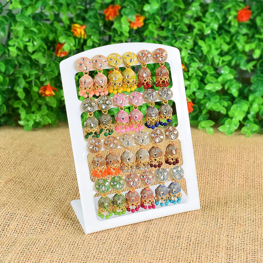 Radiant Traditional Jumka Set for Special Days (12 Pairs)