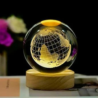 3D Earth Crystal Ball LED Night Light