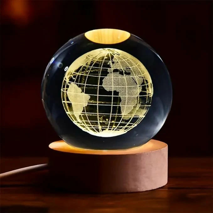 3D Earth Crystal Ball LED Night Light