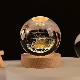 3D Earth Crystal Ball LED Night Light