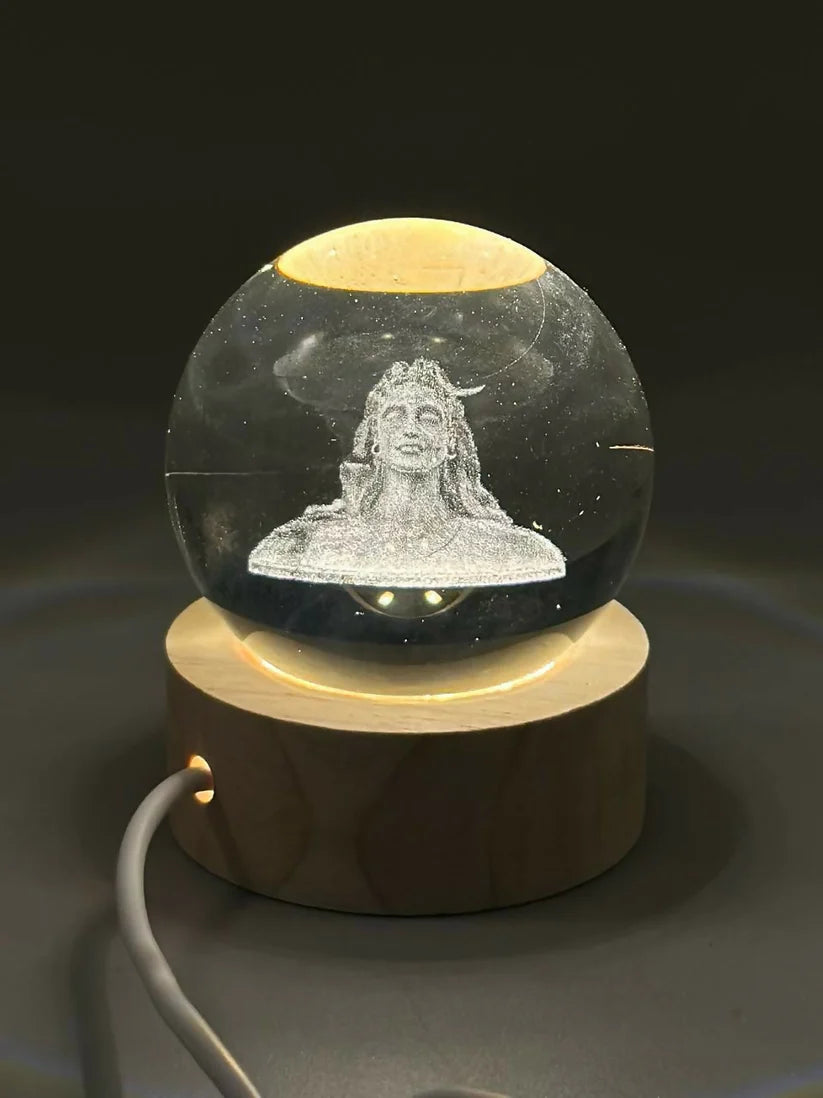3D Crystal Shiva LED Night Lamp