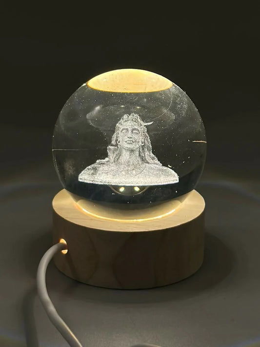 3D Crystal Shiva LED Night Lamp