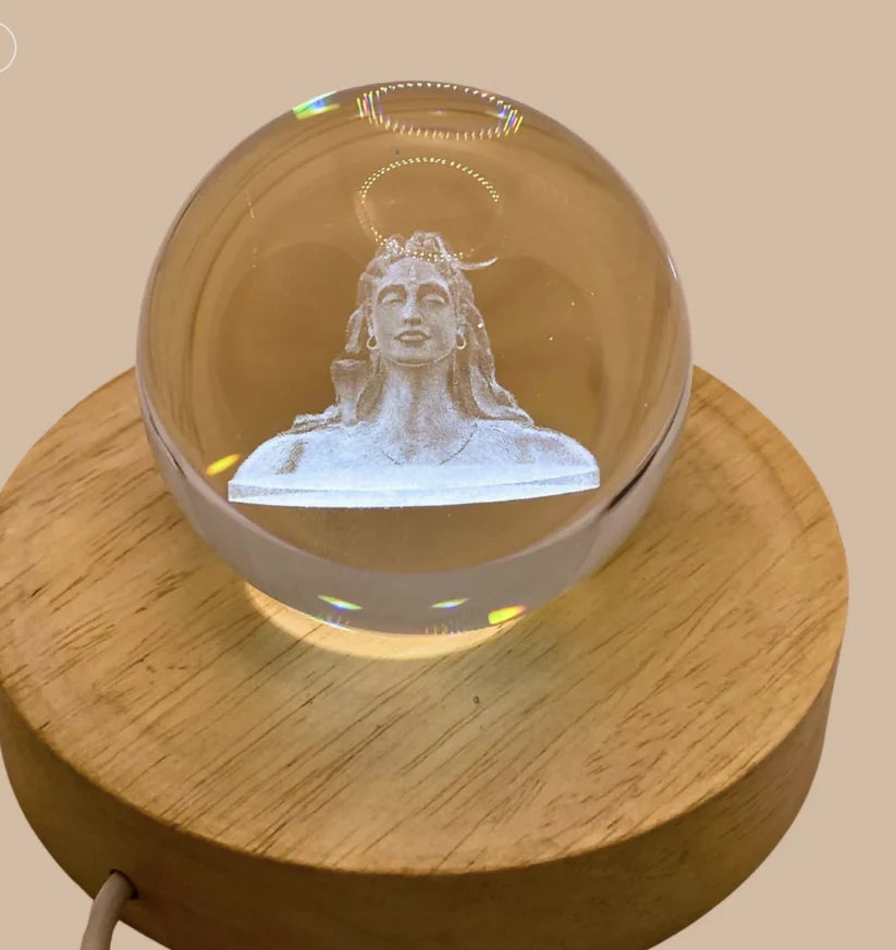 3D Crystal Shiva LED Night Lamp