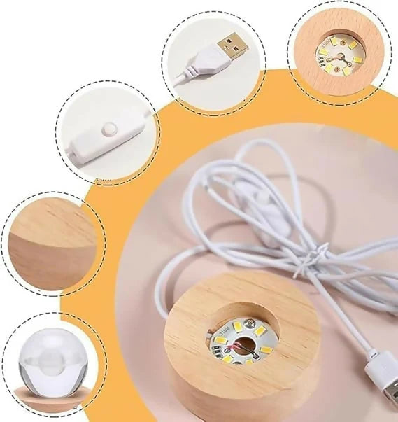 3D Earth Crystal Ball LED Night Light